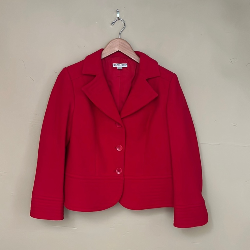 Pendleton | Wool blazer jacket | Red | Size MP (fits like S)